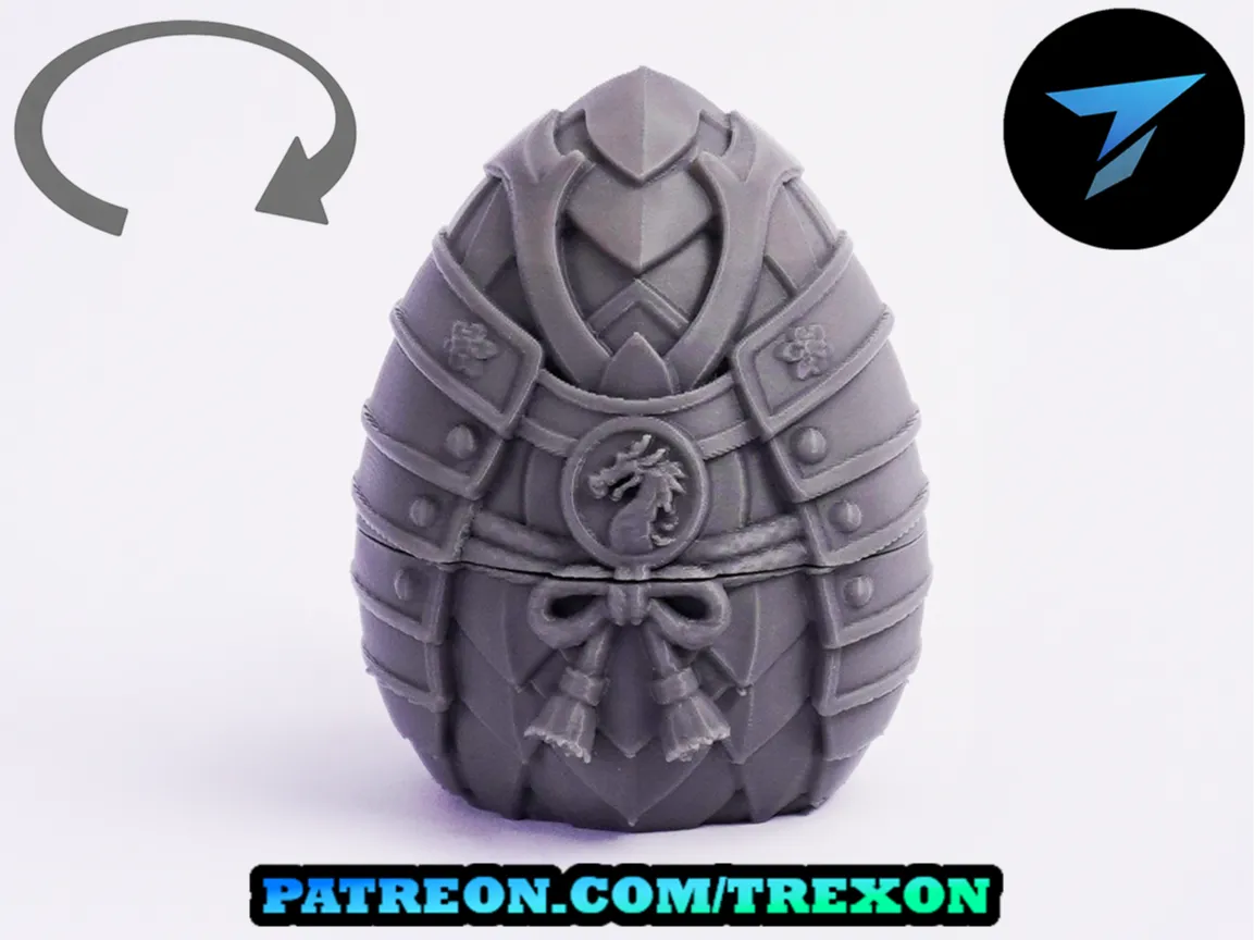 Samurai Dragon Egg Box with Twist Lock - Free 3D Print Model - MakerWorld