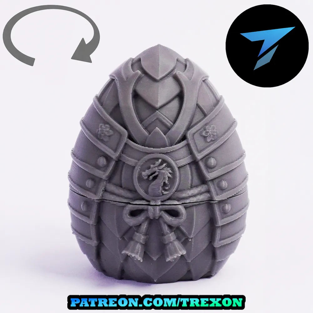 Samurai Dragon Egg Box with Twist Lock - Free 3D Print Model - MakerWorld