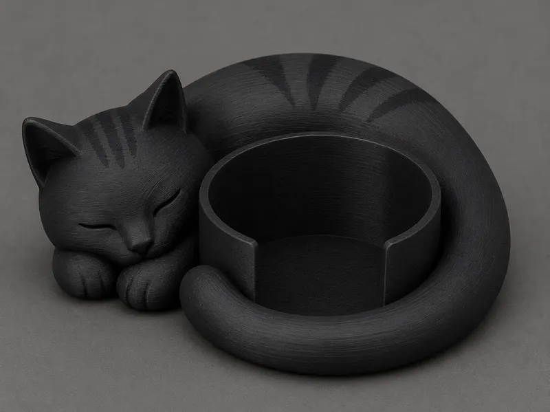 Sleeping Cat Cup Holder 