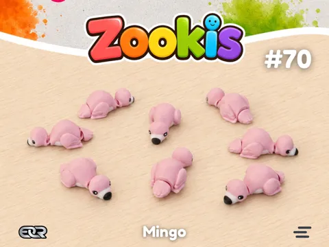 Modelo para impresión 3D: Zookis - Mingo (flamingo) #70 — referencia de MakerWorld