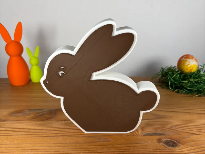 Hase von der Seite - Deko Aufsteller für Ostern