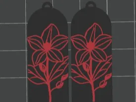 Earrings – Flowers 1, 0.2mm Nozzle