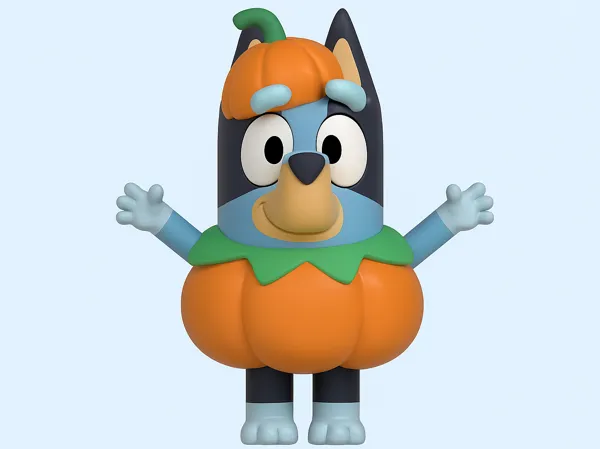 Figurine Bluey déguisée en citrouille