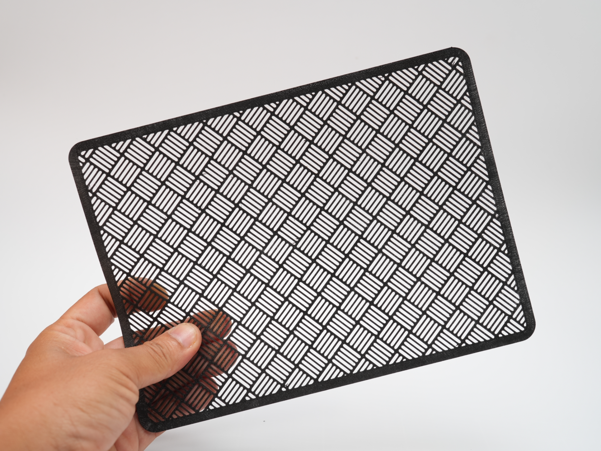 Geometric woven lattice pattern panel  Modern Grid
