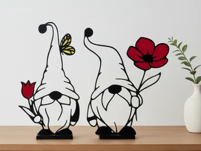 Multicolored Gnome Display Figure