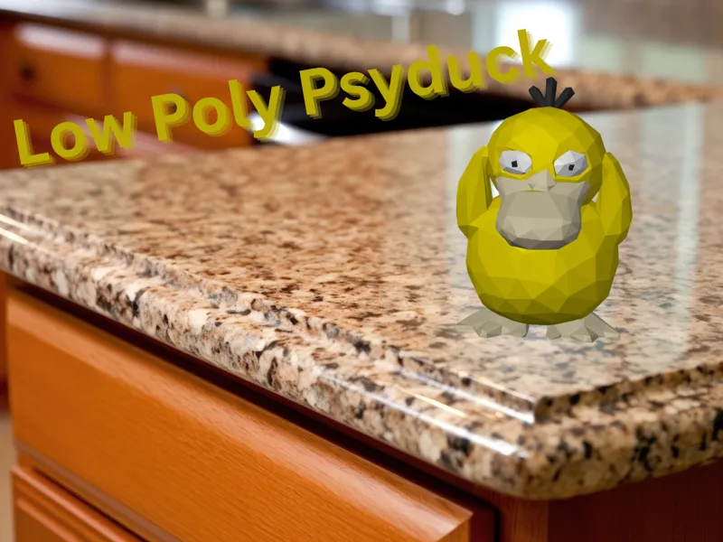 Low Poly Psyduck Pokemon