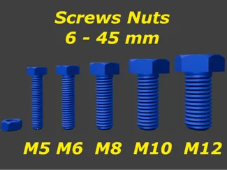 Screws Nuts M5 M6 M8 M10 M12