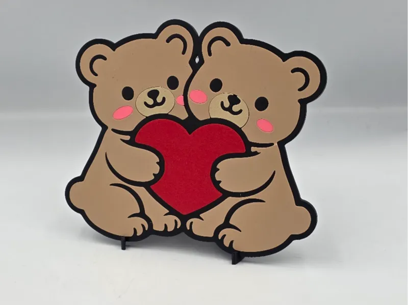 Cute bears w heart valentine, no ams multipart