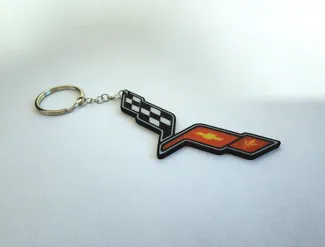 C6 Corvette logo keychain