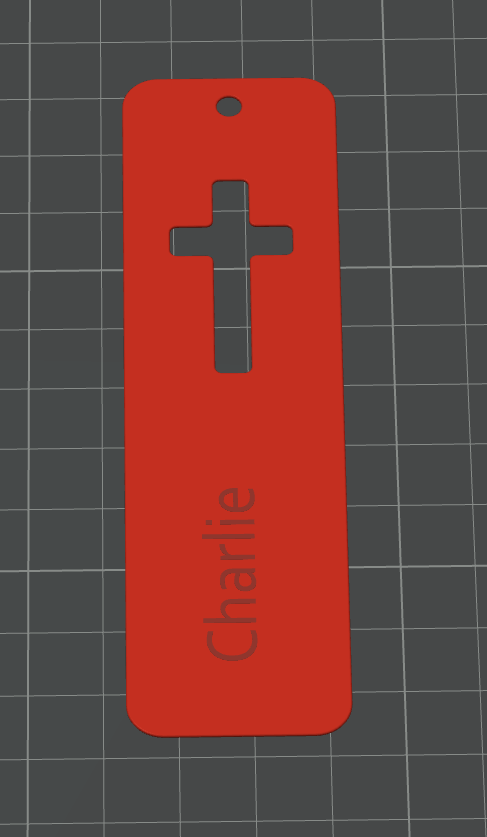 Miniatura 2 do modelo 3D Cross Bookmark 