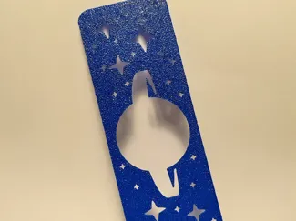 Bookmark with planet and stars