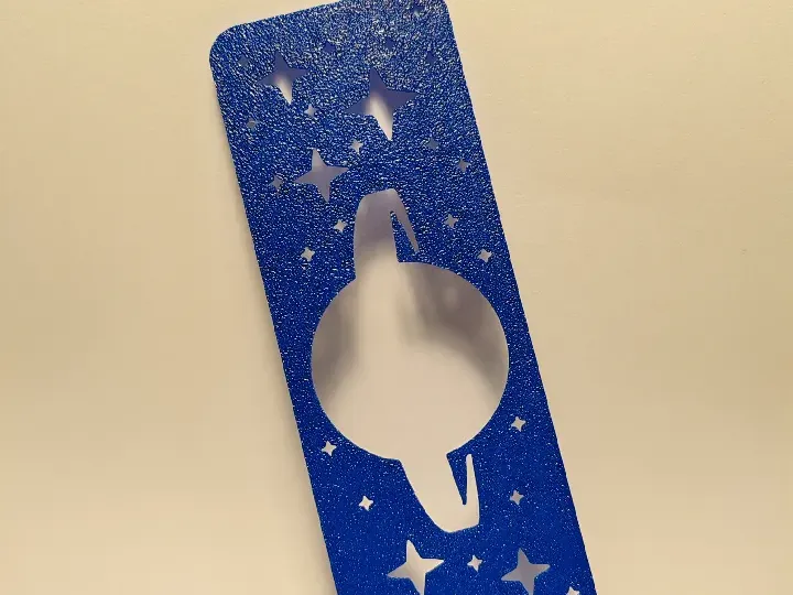 Bookmark with planet and stars