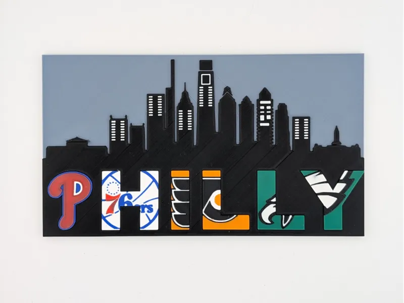 Philly City Sports Themed Skyline