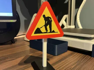 Vägarbete skylt