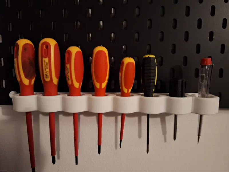 Modular screwdriver skadis holder