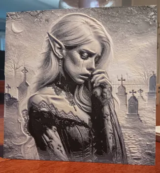 Elf Girl in Graveyard