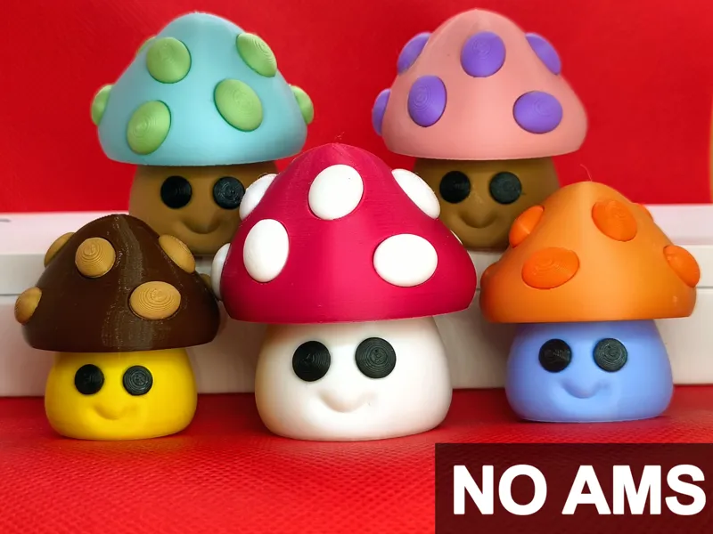 Little Cute Mushrooms (NO AMS required)