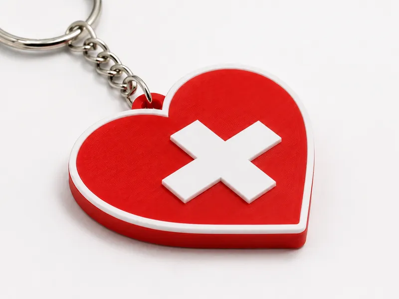 Switzerland Flag - Heart Shaped