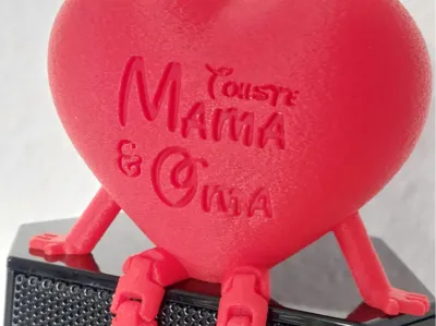 Mother's Day: Heart with articulated legs and text