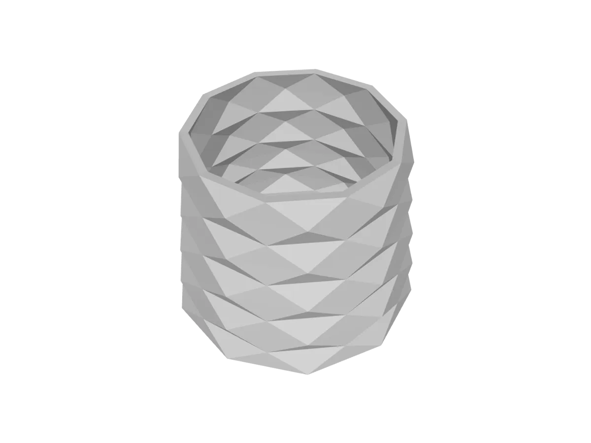 Pot à crayons low poly moderne
