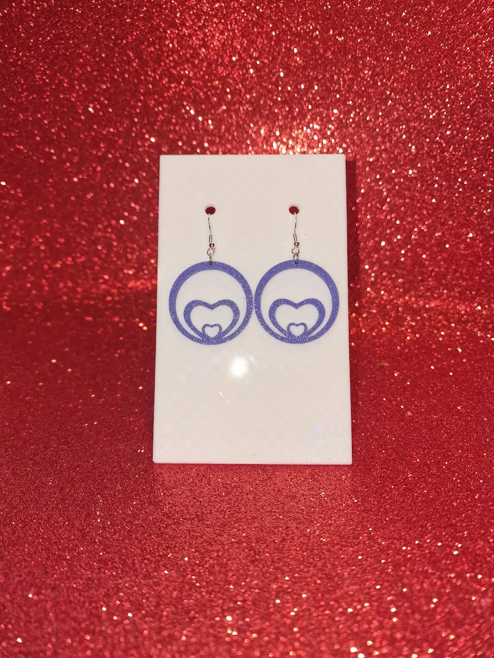 Circle of hearts earrings view 2