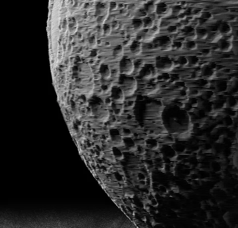 Moon Planter with Base view 2