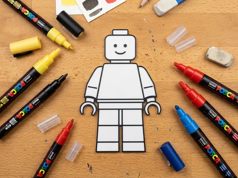 figurine bloc/brique coloriage