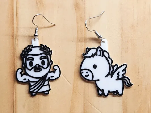 Hercules and Pegasus Earrings