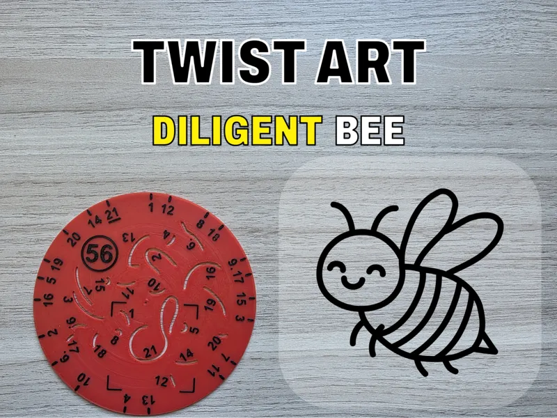 Twist Art 56 Bee - Rotary Drawing Stencil