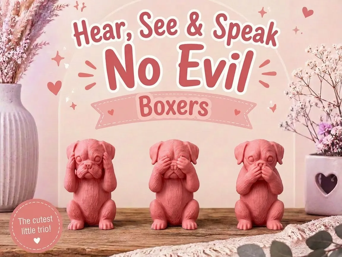Hear, See & Speak No Evil Boxers - Free 3D Print Model - MakerWorld
