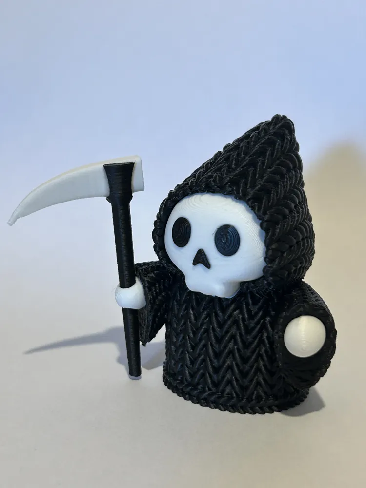 Cute Knitted Grim Reaper & Wizard - Free 3D Print Model - MakerWorld