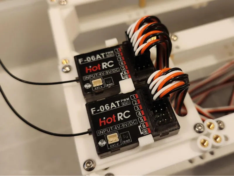 Dual HotRC F-06AT Receiver Mount MCU Panel