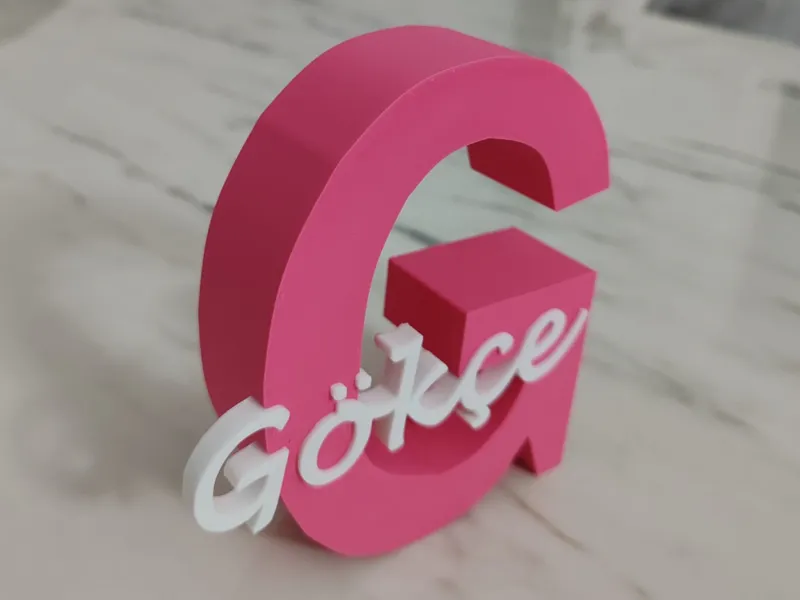 Gökçe isim masaüstü biblo - name figurine 