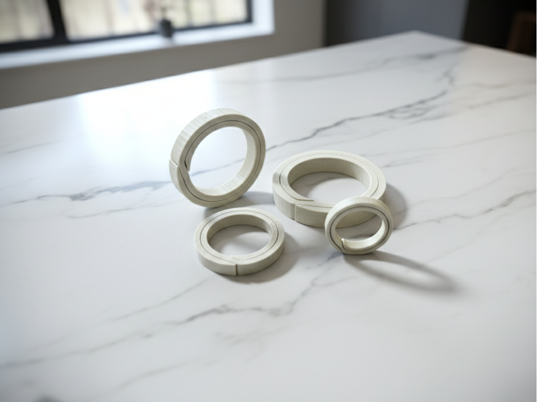 Heavy-Duty Geometric Split Keyring Collection