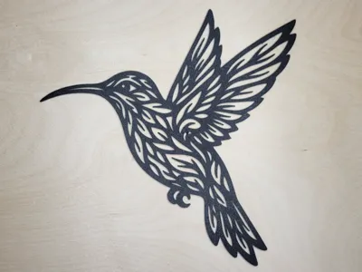 Hummingbird 2D Wall Art Scalable Decorative Design