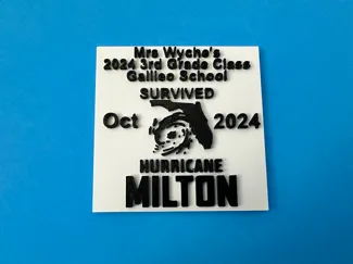 Custom "I Survived Hurricane" Refrigerator Magnet