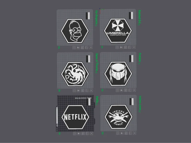 Hexagon Wall Art Movie Set #2 Without AMS