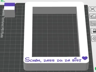 Rahmen mit Schrift