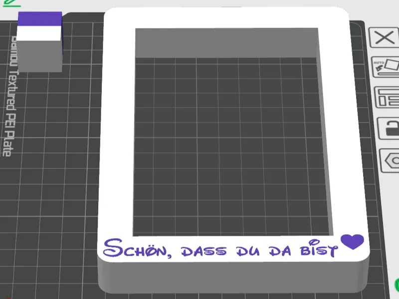 Rahmen mit Schrift