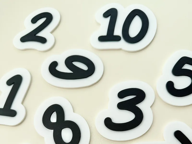 Double Layer Numbers | Cake Topper Number 1-10