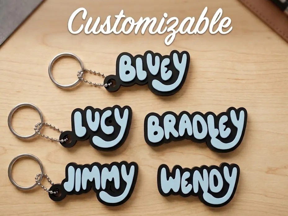 Llavero: Bluey Keychain Generator. Referencia del modelo original.