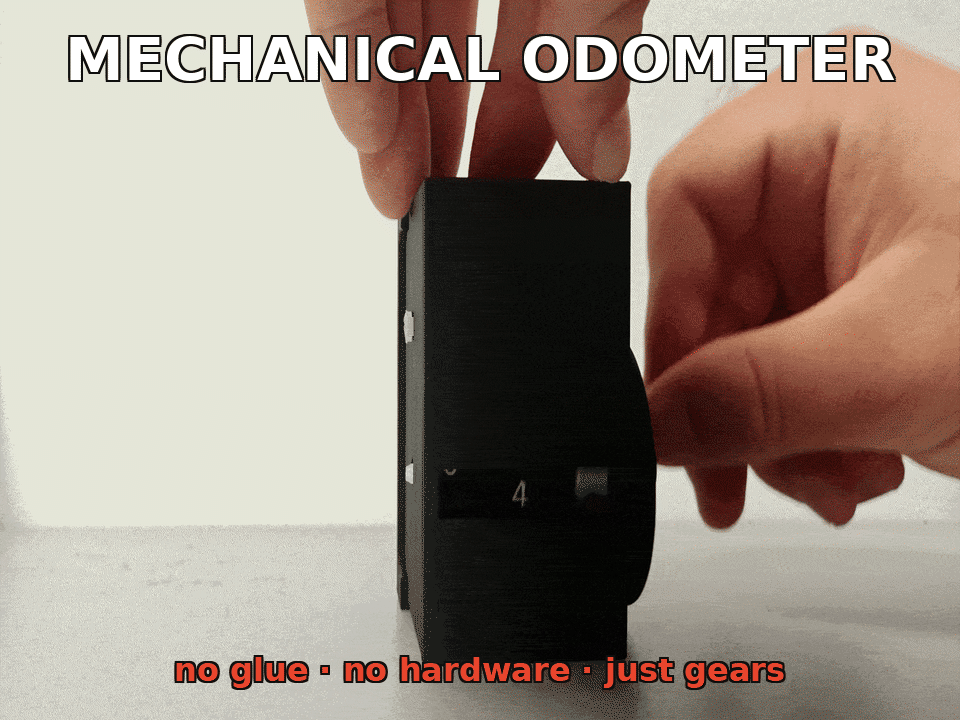 Mechanical Odometer – 3-Digit Crank Counter