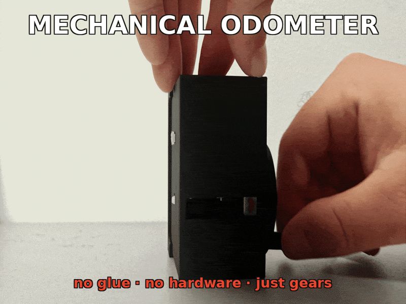 Mechanical Odometer – 3-Digit Crank Counter
