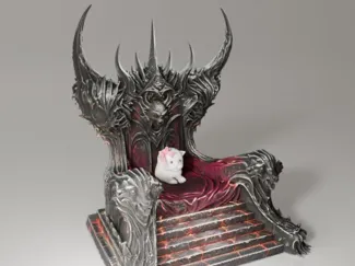 Kitty on the throne