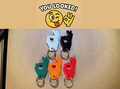 "You Looked!" Keychain / Pendant "You Looked!"