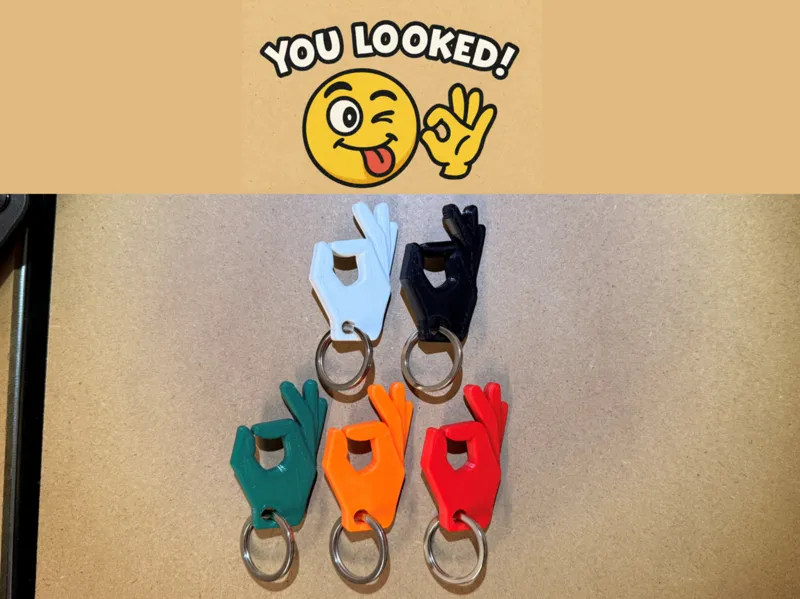 "You Looked!" Keychain / Anhänger "reingeschaut!"