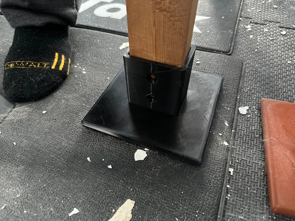 Stabilizing sturdy foot for 2x3 wood beam - Free 3D Print Model ...