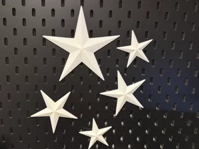 IKEA Skadis Christmas star with retaining clip