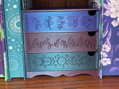 ACOTAR Inspired Bookshelf Dresser Large 3-Drawer
