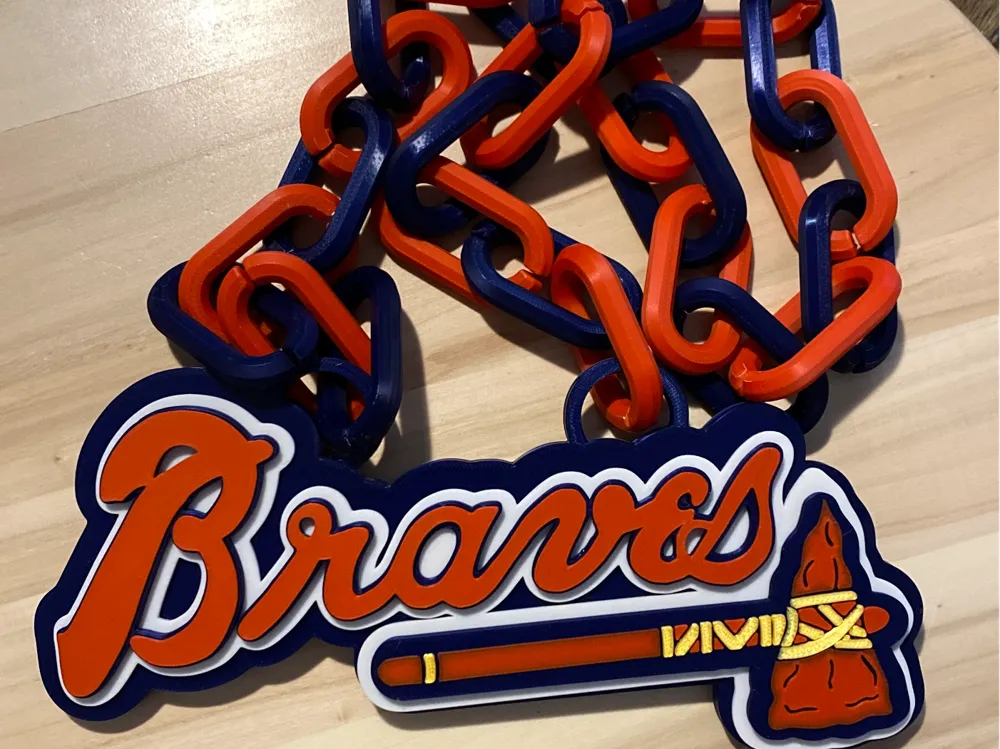 Oversized Chain Braves Pendant by Ducky Prints MakerWorld: Download ...